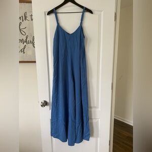 NWOT - Petal & Pup - Blue Spaghetti Strap Wideleg Jumpsuit - Size Small
